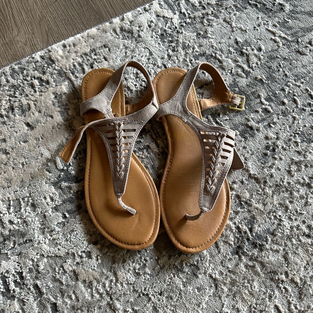 Maurices Tan Minimalist Sandals